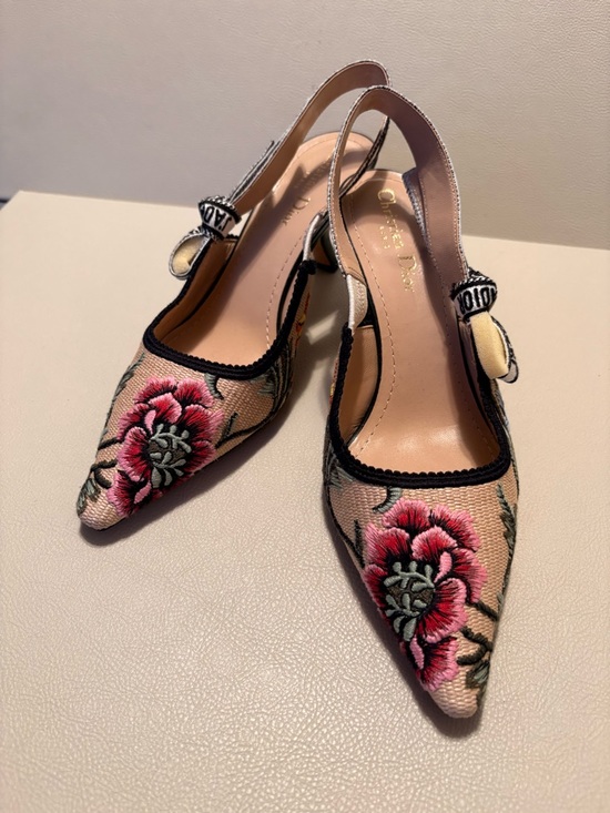 Dior Shoes - Christian Dior J’Adior Embroidered Slingback Pumps – Floral – Size 38